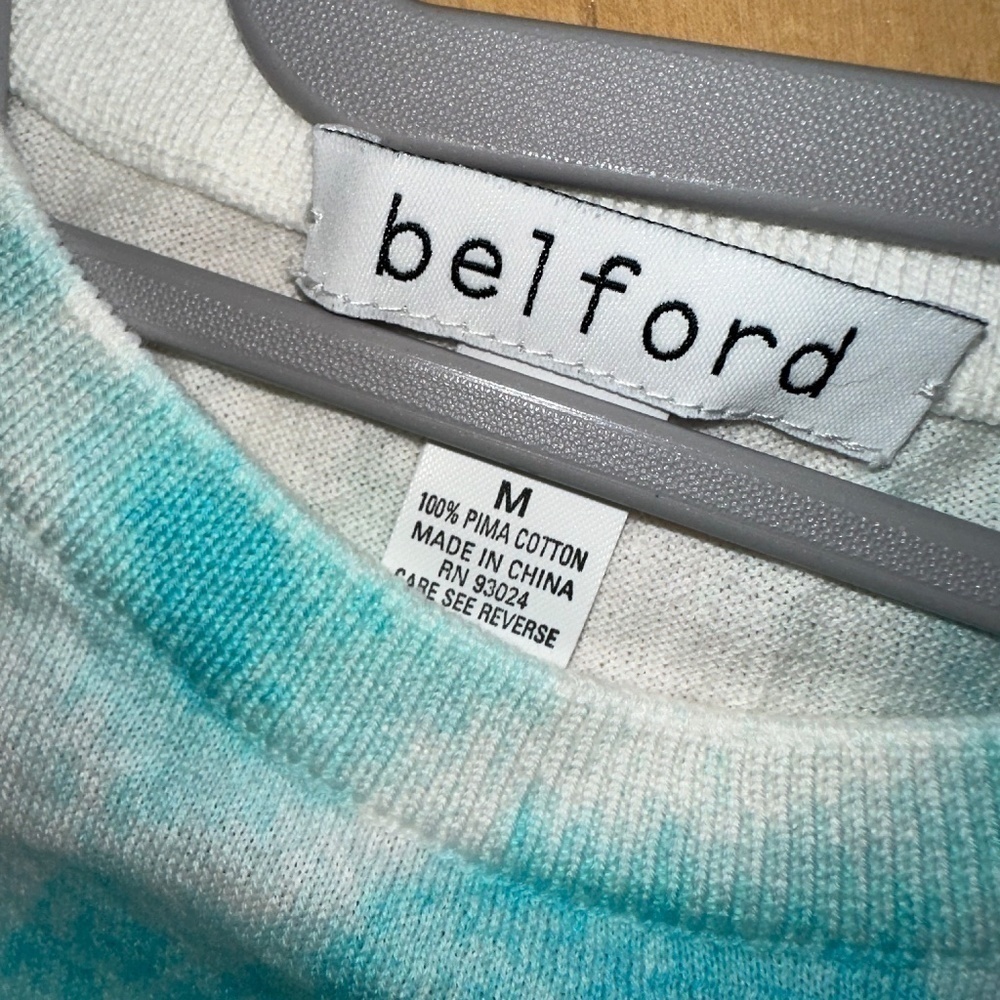 BELFORD turquoise tie dye sweater, Medium. DB1914 - Picture 3 of 4